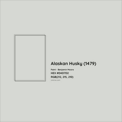 Benjamin Moore Alaskan Husky (1479) Paint color codes, similar paints ...