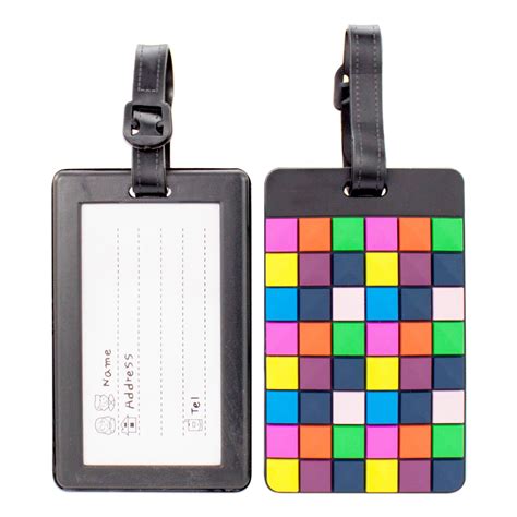 Colorful Luggage Tags/Card Holder/Bag Tags/ID Tags - 2 Set (Disco Floor ...