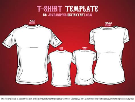 Red T Shirt Template Front