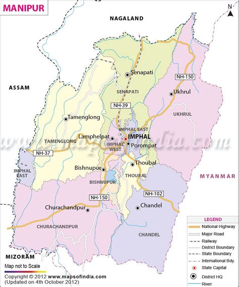 Manipur Map Union Territory, Red Fort, India Map, Manipur, Atlas Map ...