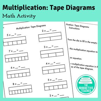 Multiplication Tape Diagrams Math Activity by The Productive Teacher