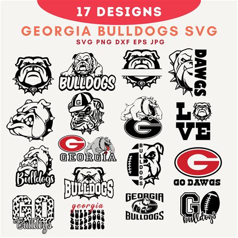 Georgia Bulldog Svg Bulldog Mascot Svg Georgia Bulldogs Logo - Etsy