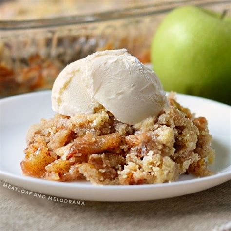 Cinnamon Apple Crisp Without Oats (Easy Recipe) - Meatloaf and Melodrama