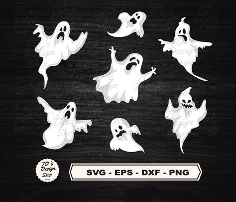 Ghost Svg Bundle Ghost Silhouette Ghost Clip Art Ghost - Etsy