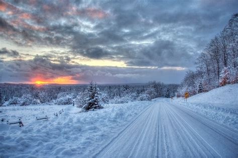 Snow Covered Road | Beautiful Winter Scenes