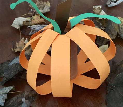 FALL Pumpkin Using a Paper Towel Roll or Toilet Paper Roll Craft - A ...