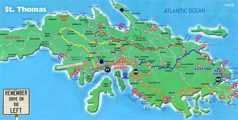 Map of St. Thomas, US Virgin Islands Beach Cruise, Cruise Travel ...