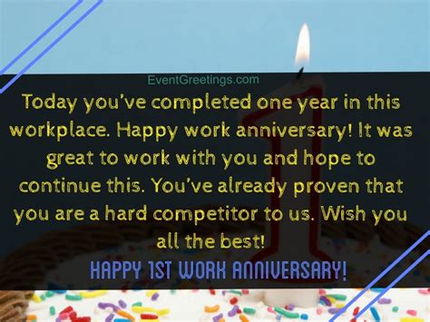 1st Year Happy 1 Year Work Anniversary Quotes - Quotes Sinergy