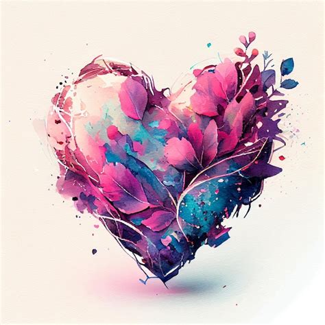 Premium Photo | Pretty cute heart illustration with isolated background