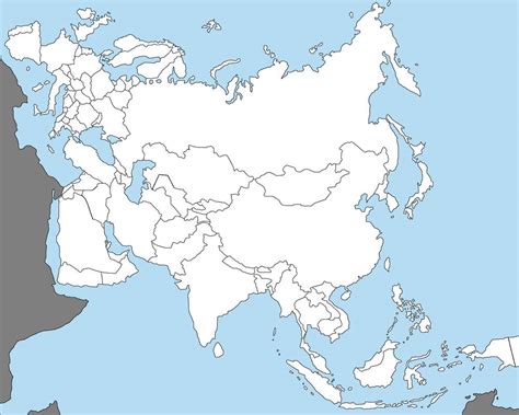 Printable Map Of Eurasia - Printable Templates