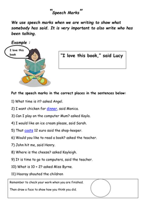 Speech marks worksheet by sineadb975 - Teaching Resources - Tes