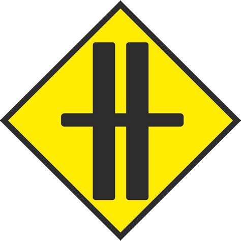 W 014 Crossroads On Dual Carriageway | Road Warning Signs Ireland