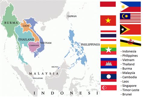 Countries in Southeastern Asia and Their Capitals – Countryaah.com