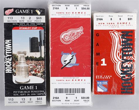 Lot Detail - Detroit Red Wings 1985-2014 Hockey Ticket Collection of 700+