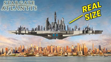 REAL SIZE of STARGATE Ships Part Two: Atlantis - YouTube