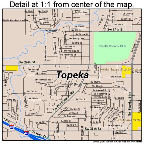 Topeka Kansas Street Map 2071000