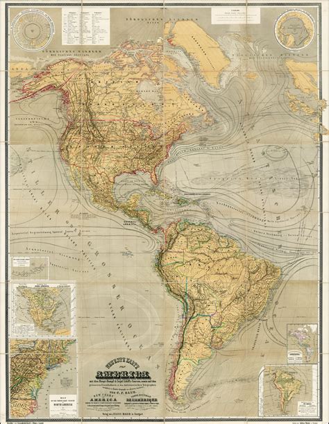 Home & Living Globes & Maps 1880 Vintage South America Map Home Décor ...