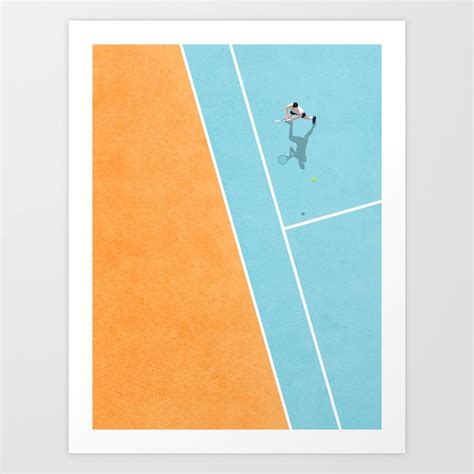 Tennis Court Colors Art Print by From Above | Society6