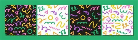 90s Retro Pattern Vector Art, Icons, and Graphics for Free Download