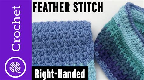 How to Crochet Feather stitch | Flat and In the Round (Right Handed ...