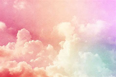 Pastel Rainbow Clouds Wallpaper Mural - Murals Your Way | Cloud ...