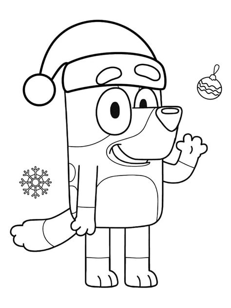 Bluey on Christmas coloring page - Download, Print or Color Online for Free