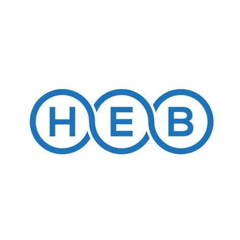 HEB letter logo design on white background. HEB creative initials ...