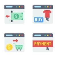 Payment gateway icon set Payment related vector 2435477 Vector Art at ...