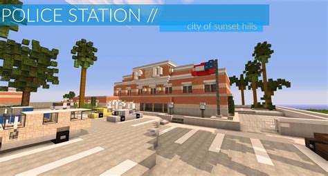 Police Station 01 // Sunset Hills Police Department Minecraft Map