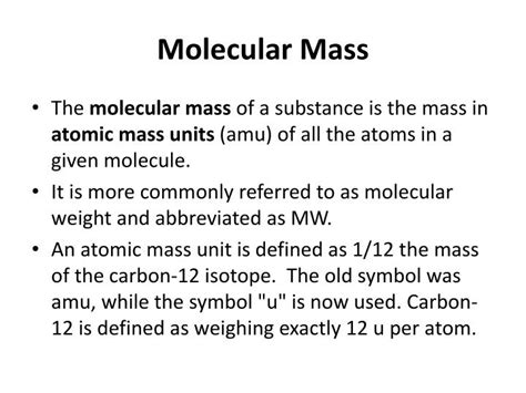 PPT - Molar Mass PowerPoint Presentation - ID:2674770