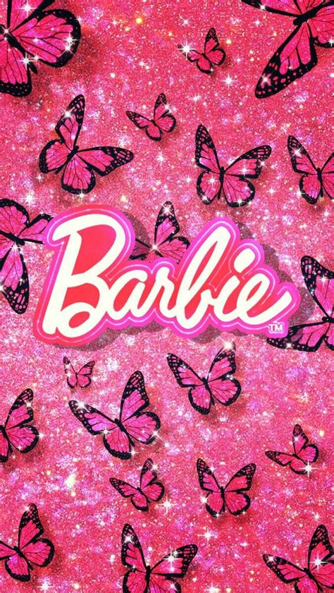 Download Butterflies Glittery Barbie Wallpaper | Wallpapers.com