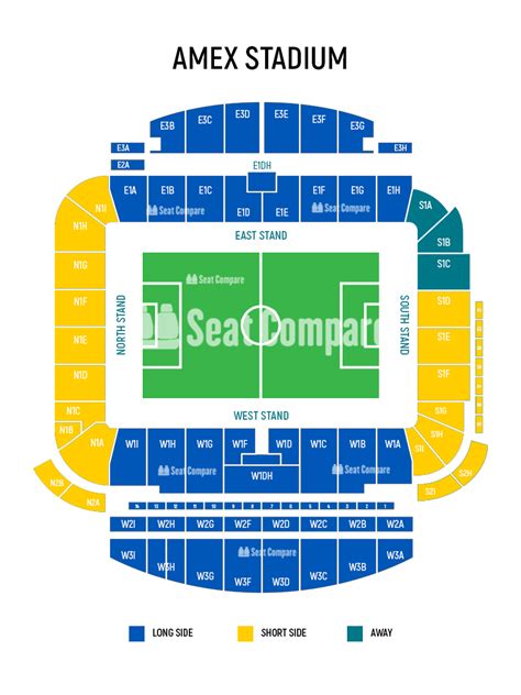 AMEX Stadium Seating Plan, Tickets & Events | Seat Compare