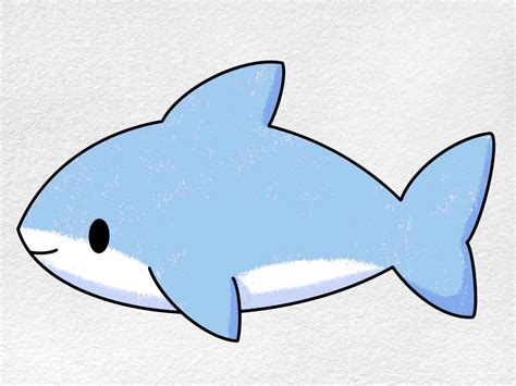 Cute Shark Drawing - HelloArtsy