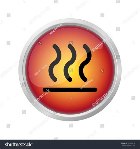 Warning Sign Warning Hot Surface Stock Illustration 281094116 ...