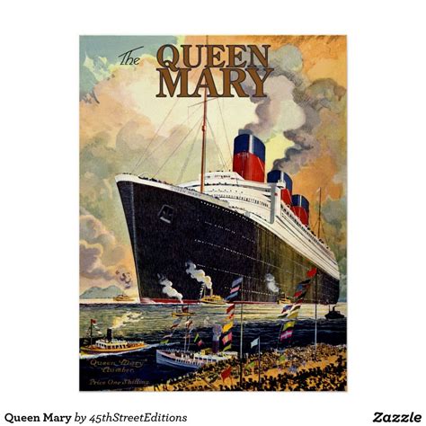 RMS Queen Mary - Poster | Queen mary, Art deco paintings, Art deco ...