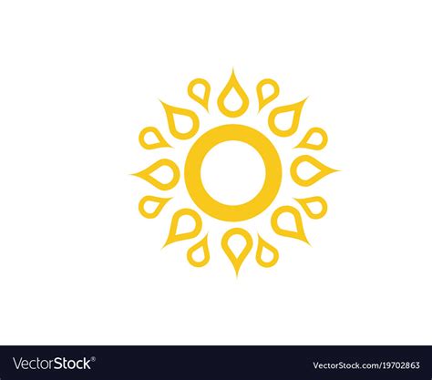 Sun logo template Royalty Free Vector Image - VectorStock