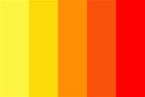 Yellow Orange Gradient Color Palette