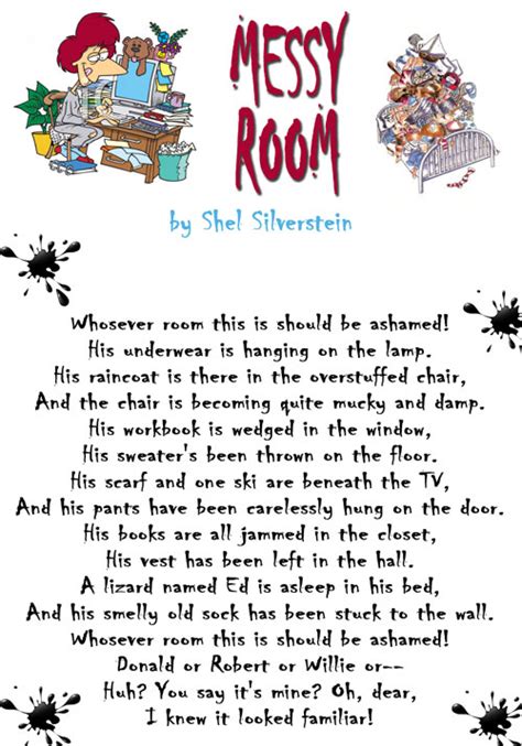 Language Arts: Thoughts on Messy Room by Shel Silverstein