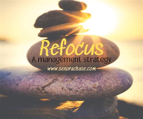 Refocus- a management lifesaver – Señora Chase