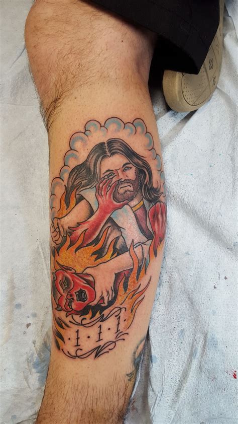 Satan Vs Jesus Tattoo