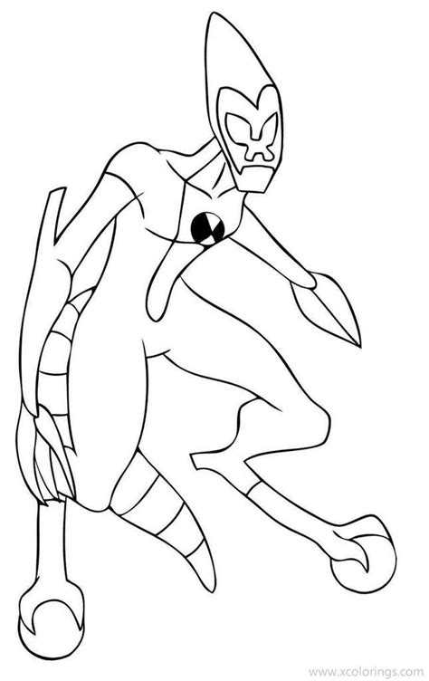 Ben 10 Alien XLR8 Coloring Pages - XColorings.com