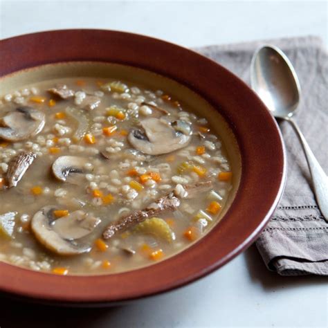 Mushroom Barley Soup recipe | Epicurious.com