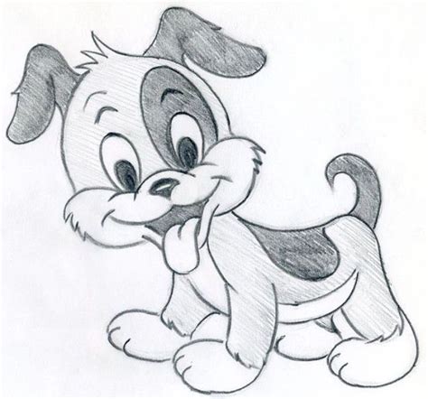 easy-drawing-ideas-black-and-white-pencil-sketch-of-a-cute-puppy-white ...