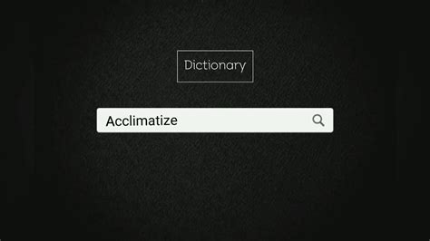 Acclimatize meaning in Tamil and English | Dictionary - YouTube