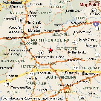 Map Of Lake Lure Nc Area - Europe Mountains Map