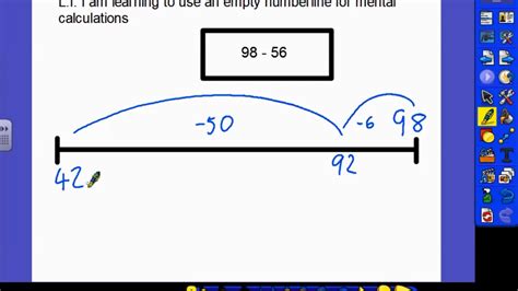 Subtraction - Empty Number Line - YouTube