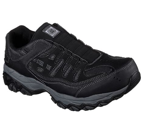 Skechers Shoes: Men's 77161 BLK Black Cankton-Ebbitt Steel Toe Athletic ...