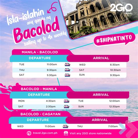 2GO Travel — Schedules