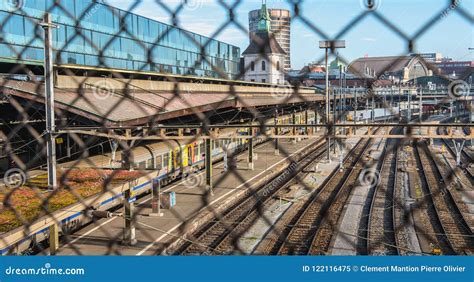 View of the Basel Train Station and Its Platforms Editorial Image ...