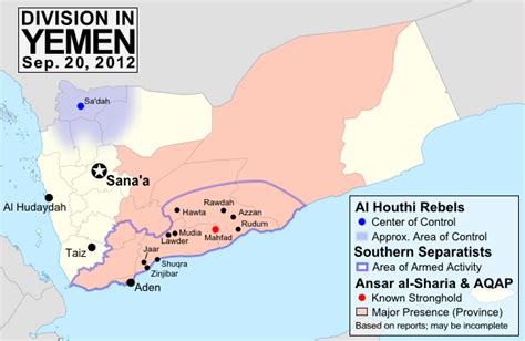 War in Yemen: Map of Territorial Control (April 2015) - Political ...